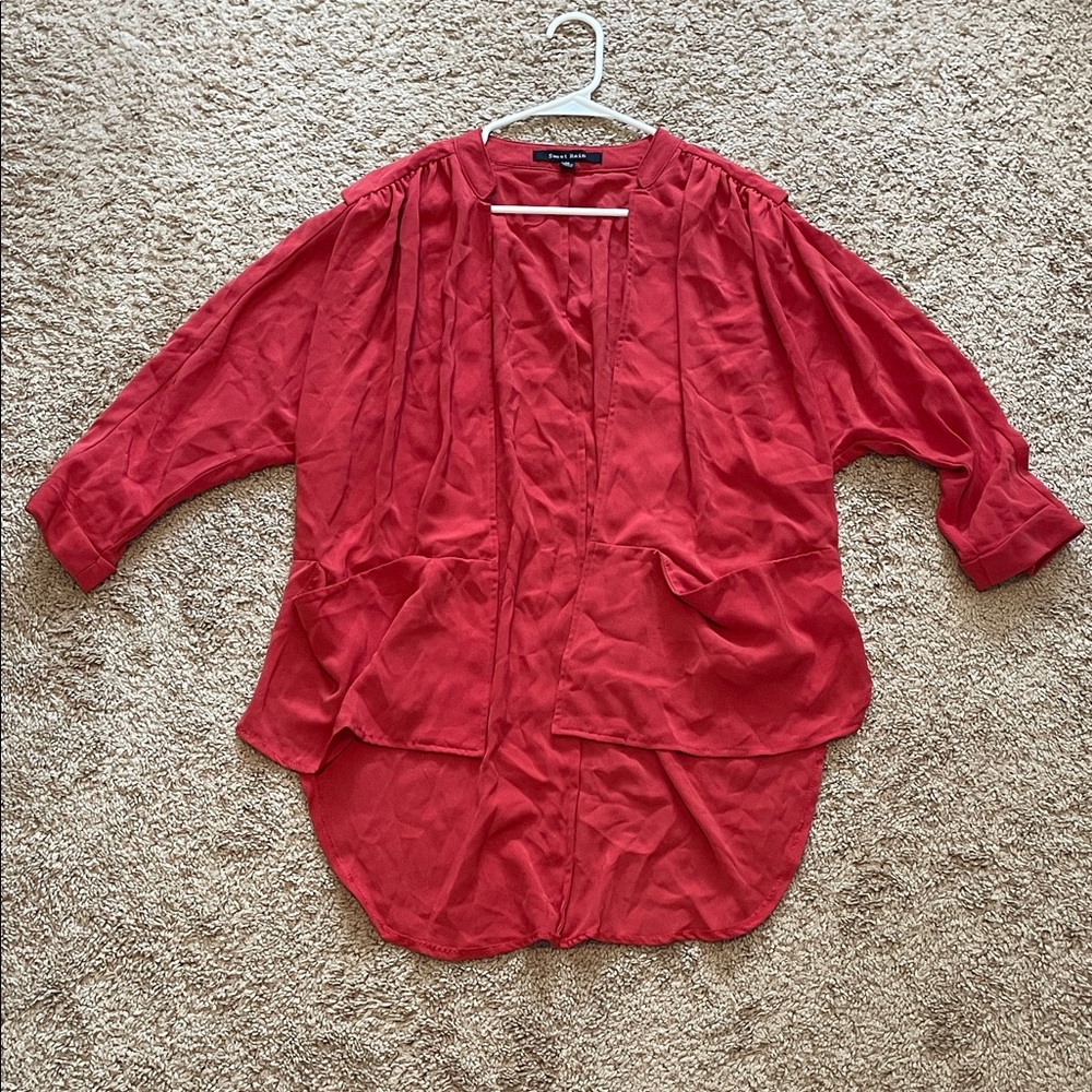 Chic Red Women's Blouse